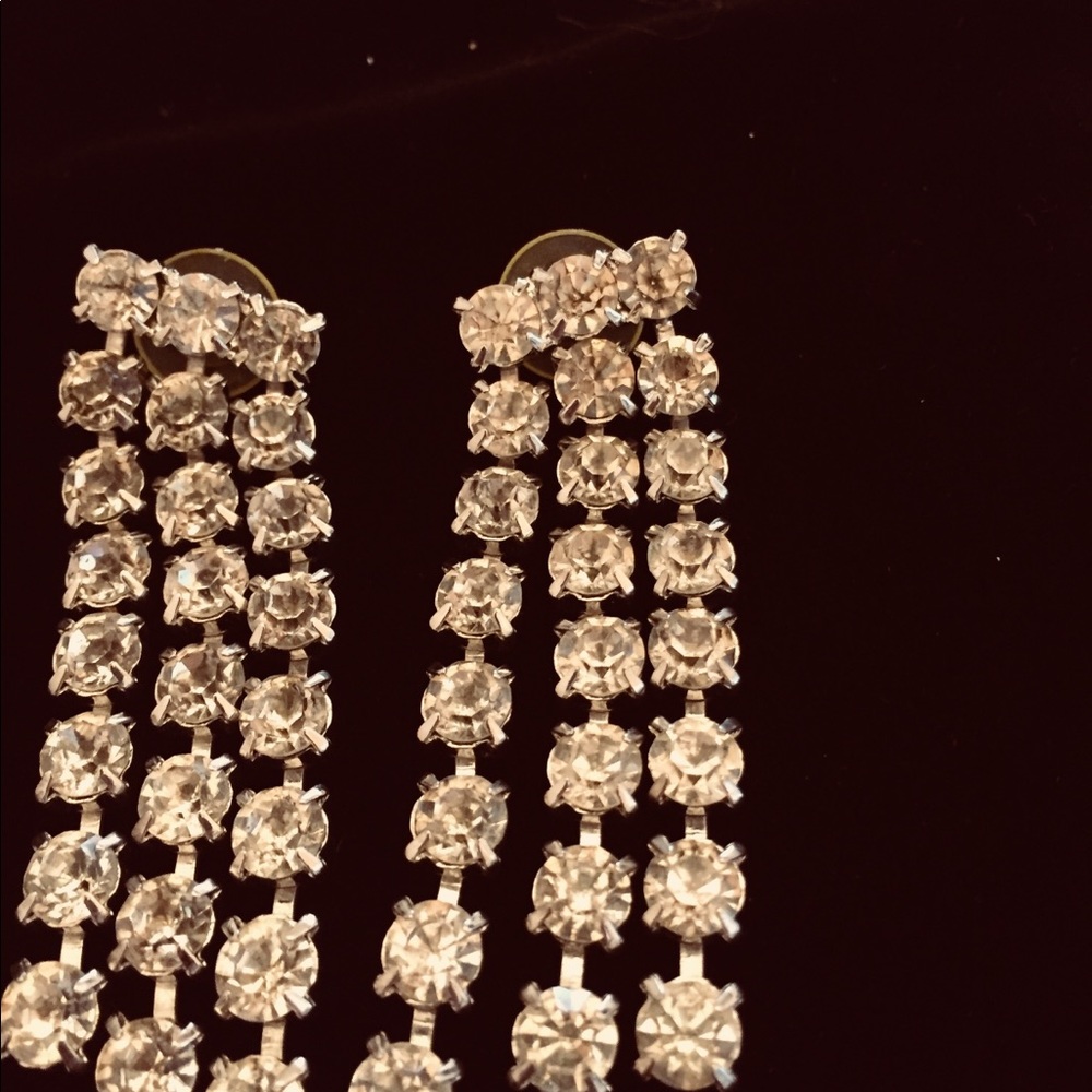 Bold rhinestone earrings vintage